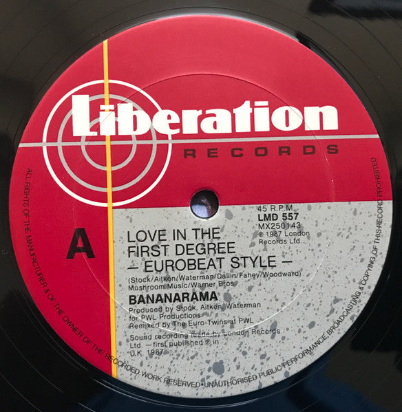 Bananarama – Love In The First Degree 12" vinyl record, image 3 of 4