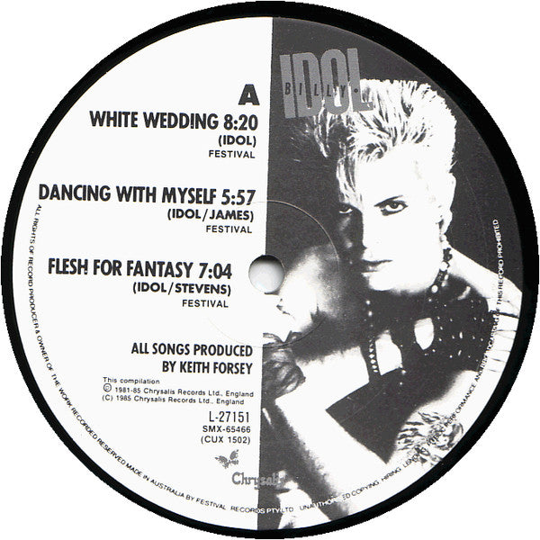 Billy Idol – Vital Idol LP vinyl record, image 3 of 4
