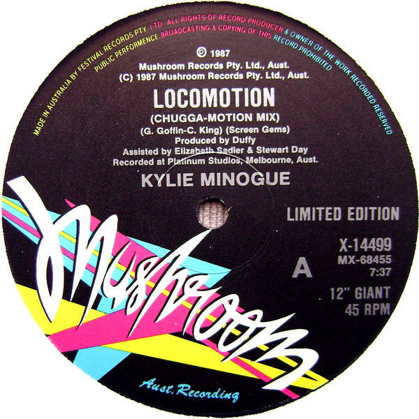 Kylie Minogue – Locomotion - Chugga-Motion Mix 12" vinyl record, image 2 of 3