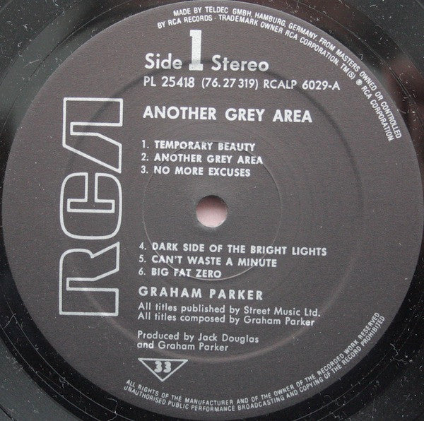 Graham Parker – Another Grey Area LP vinyl record, image 3 of 5