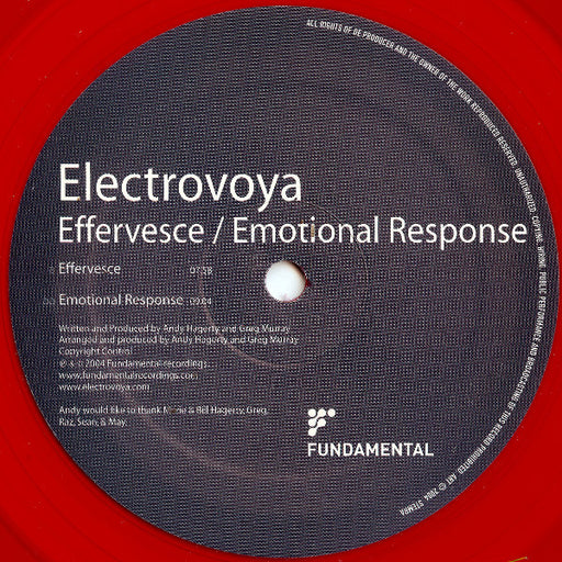 Electrovoya – Effervesce / Emotional Response 12" vinyl record, image 1 of 2