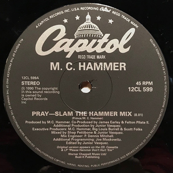MC Hammer – Pray 12" vinyl record, image 3 of 4