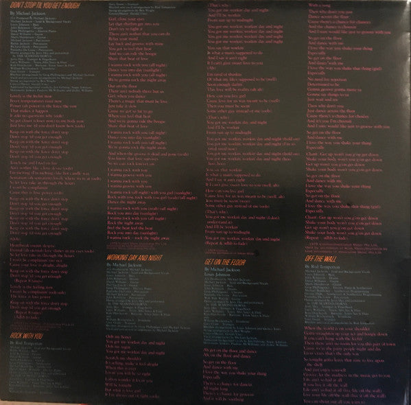 Michael Jackson – Off The Wall LP vinyl record, image 5 of 9