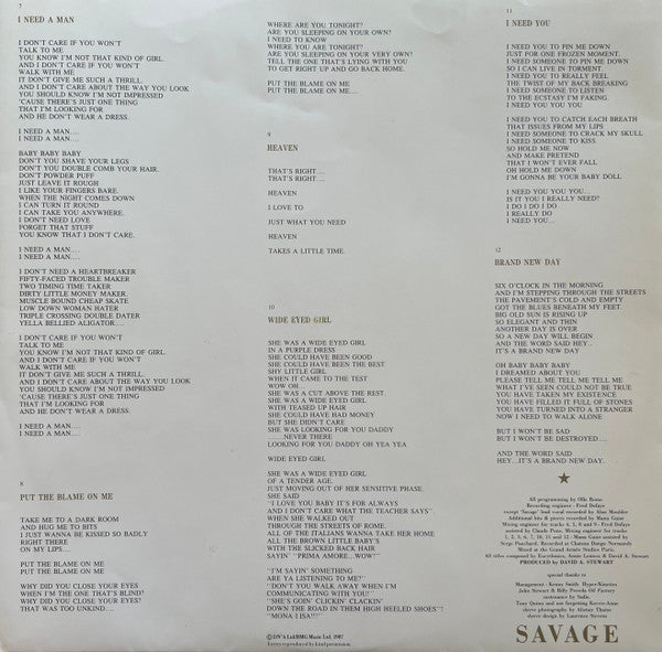 Eurythmics – Savage LP vinyl record, image 5 of 6