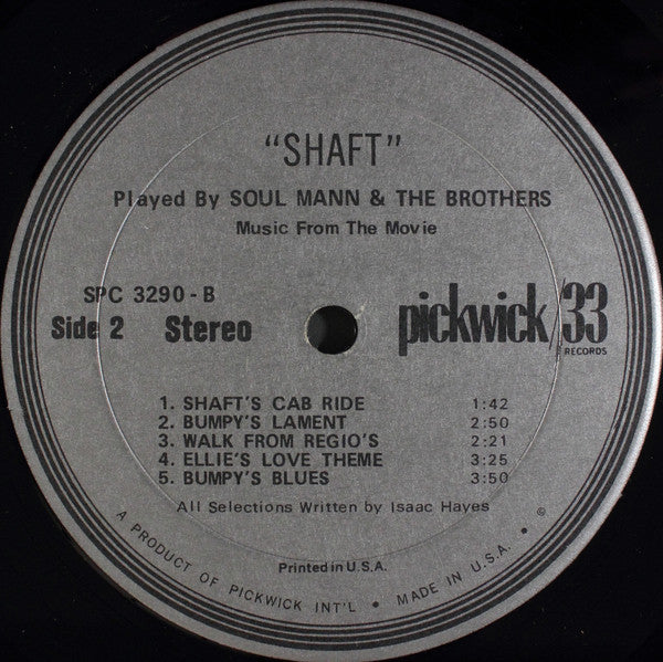 Soul Mann & The Brothers – Shaft LP vinyl record, image 4 of 4