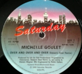 Michelle Goulet – Over And Over And Over (Balaeric Beat Remix) 12" vinyl record, image 3 of 3