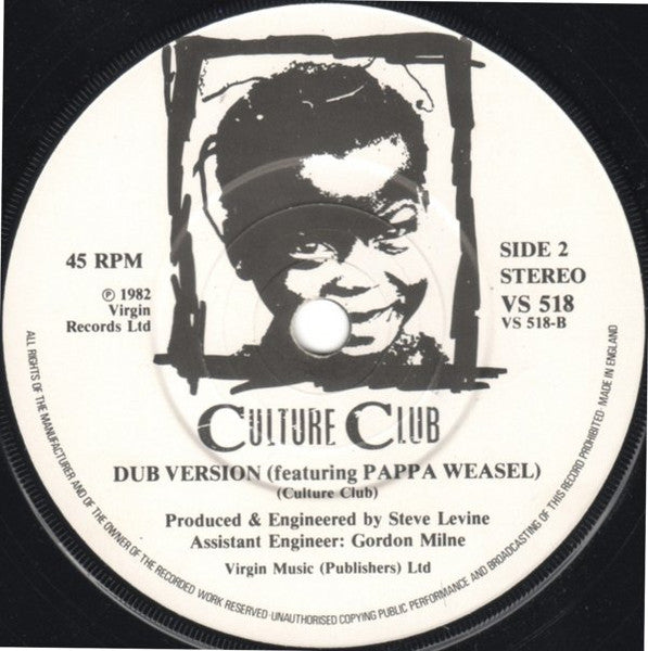 Culture Club – Do You Really Want To Hurt Me 7" vinyl record, image 4 of 5