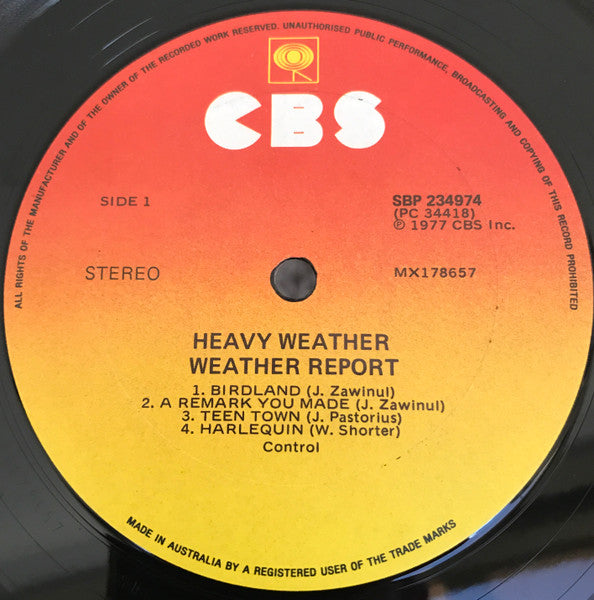 Weather Report – Heavy Weather LP vinyl record, image 3 of 4