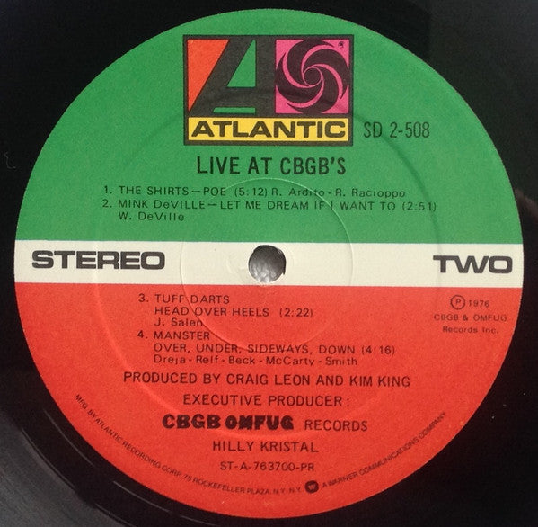 Various – Live At CBGB's - The Home Of Underground Rock (2xLP) LP vinyl record, image 6 of 10