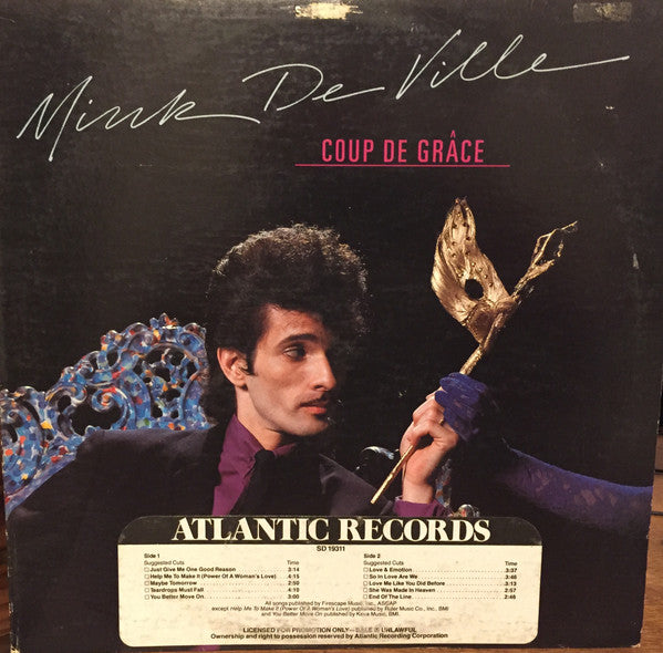 Mink DeVille – Coup De Grâce LP vinyl record, image 5 of 6