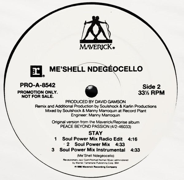 Me'Shell NdegéOcello – Stay 12" vinyl record, image 2 of 4