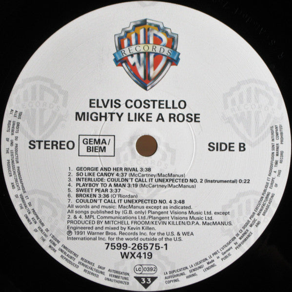 Elvis Costello – Mighty Like A Rose LP vinyl record, image 4 of 8