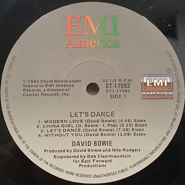 David Bowie – Let's Dance LP vinyl record, image 3 of 6