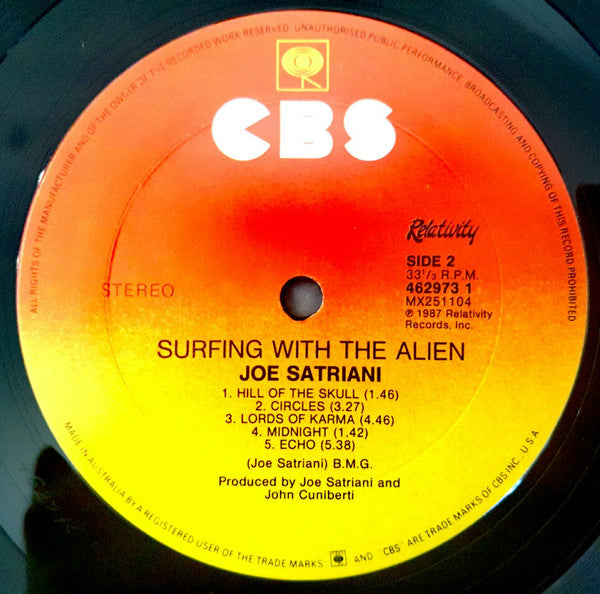 Joe Satriani – Surfing With The Alien LP vinyl record, image 4 of 7