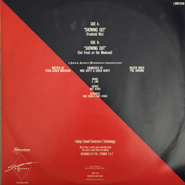 Mel & Kim – Showing Out 12" vinyl record, image 2 of 4