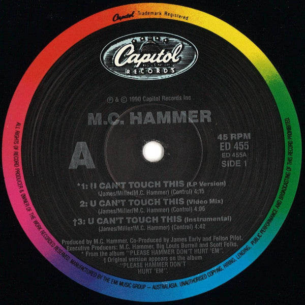 MC Hammer – U Can't Touch This 12" vinyl record, image 3 of 4