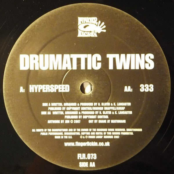 Drumattic Twins – Hyperspeed / 333 12" vinyl record, image 3 of 3