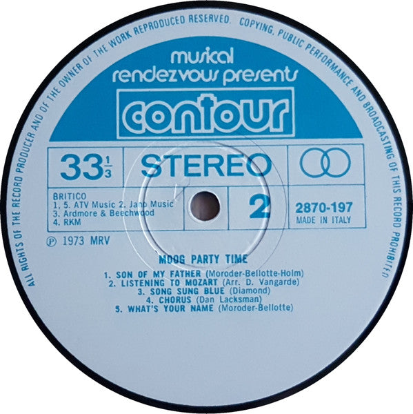 Unknown Artist – Moog Party Time LP vinyl record, image 4 of 5