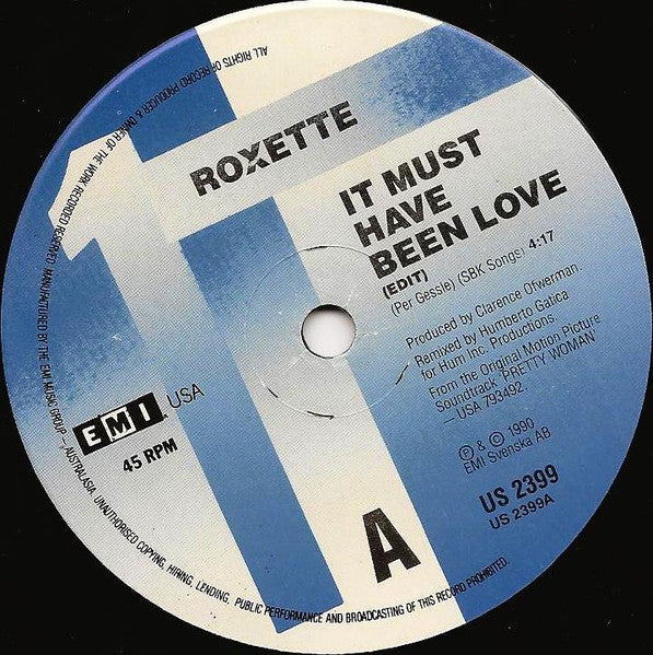 Roxette – It Must Have Been Love 7" vinyl record, image 3 of 4