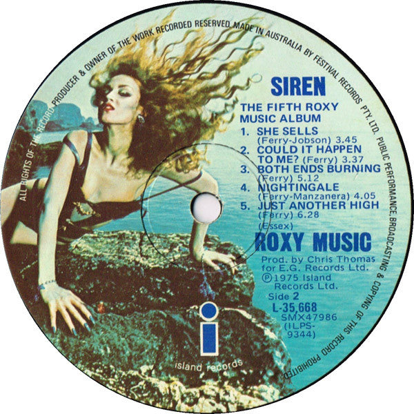 Roxy Music – Siren LP vinyl record, image 4 of 4