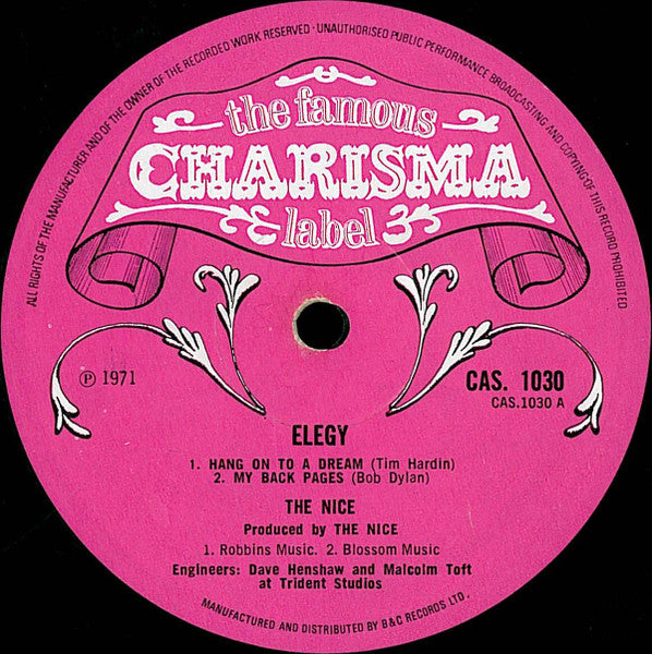 The Nice – Elegy LP vinyl record, image 5 of 6