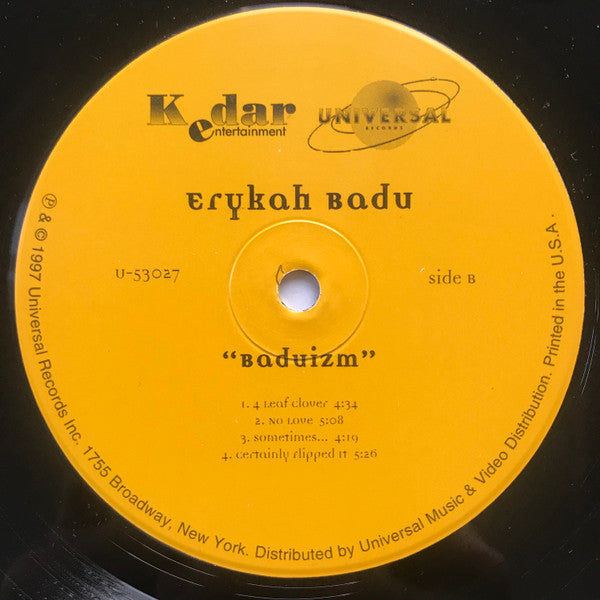 Erykah Badu – Baduizm LP vinyl record, image 3 of 6