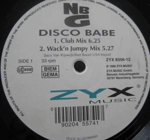 Natural Born Grooves – Disco Babe 12" vinyl record, image 1 of 2