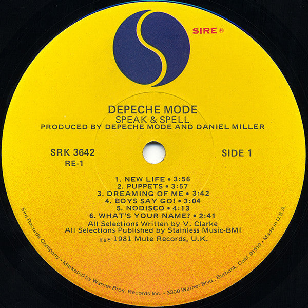 Depeche Mode – Speak & Spell LP vinyl record, image 3 of 6