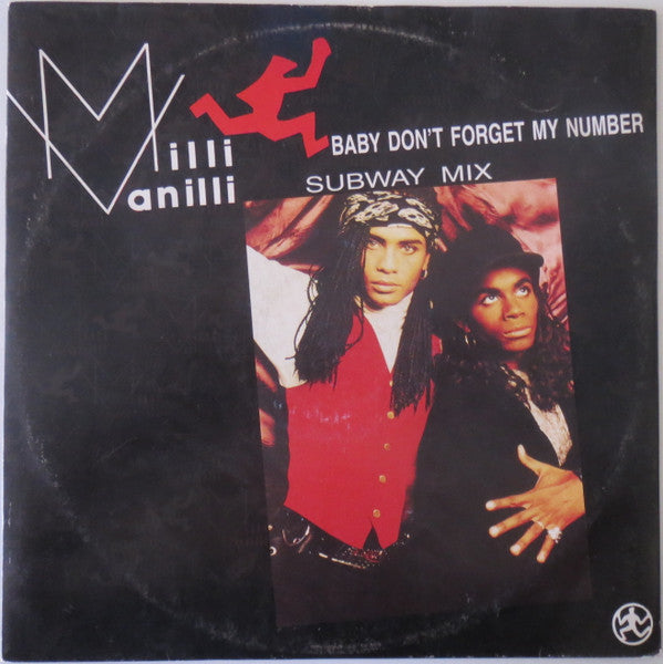 Milli Vanilli – Baby Don't Forget My Number (Subway Mix) 12" vinyl record, image 1 of 3