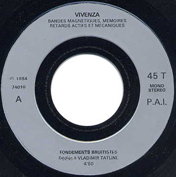 Vivenza – Fondements Bruitistes 7" vinyl record, image 2 of 2