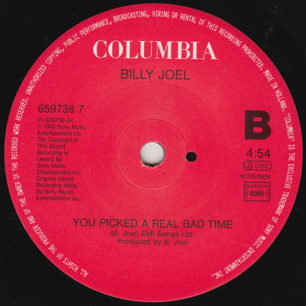 Billy Joel – All About Soul 7" vinyl record, image 4 of 4