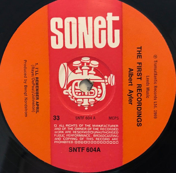Albert Ayler – The First Recordings LP vinyl record, image 3 of 5