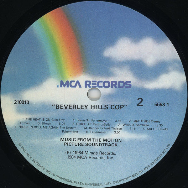 Various – Beverly Hills Cop (Music From The Motion Picture Soundtrack) LP vinyl record, image 4 of 4