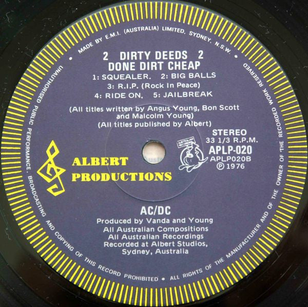 AC/DC – Dirty Deeds Done Dirt Cheap LP vinyl record, image 4 of 6