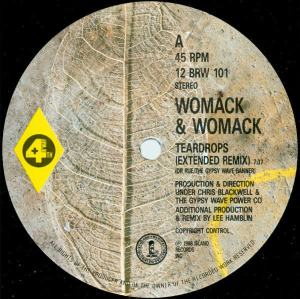 Womack & Womack – Teardrops 12" vinyl record, image 2 of 4
