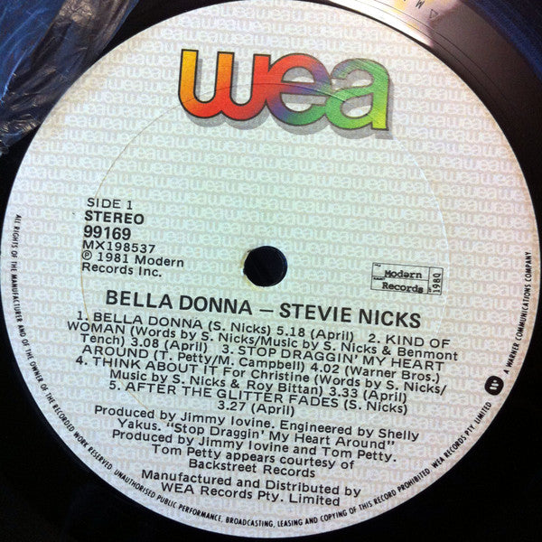 Stevie Nicks – Bella Donna LP vinyl record, image 3 of 9