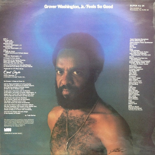 Grover Washington, Jr. – Feels So Good LP vinyl record, image 2 of 4