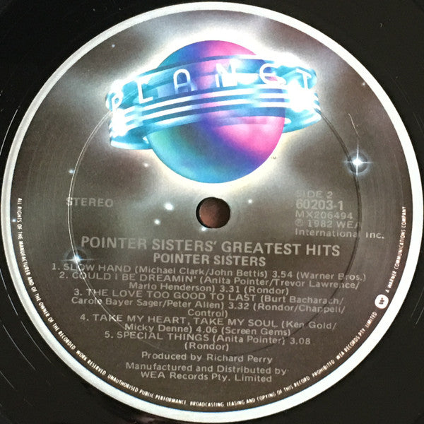 Pointer Sisters – Greatest Hits LP vinyl record, image 4 of 5