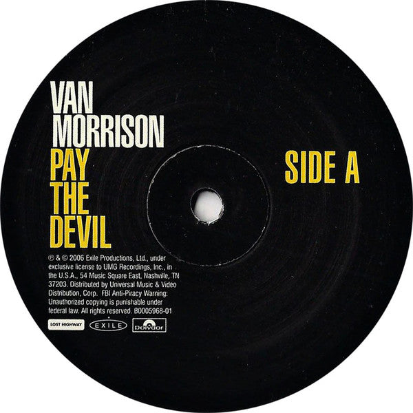 Van Morrison – Pay The Devil LP vinyl record, image 5 of 7