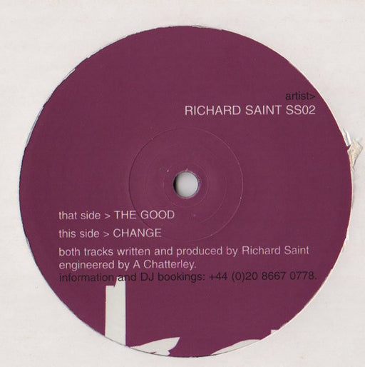 Richard Saint – The Good / Change 12" vinyl record, image 1 of 2