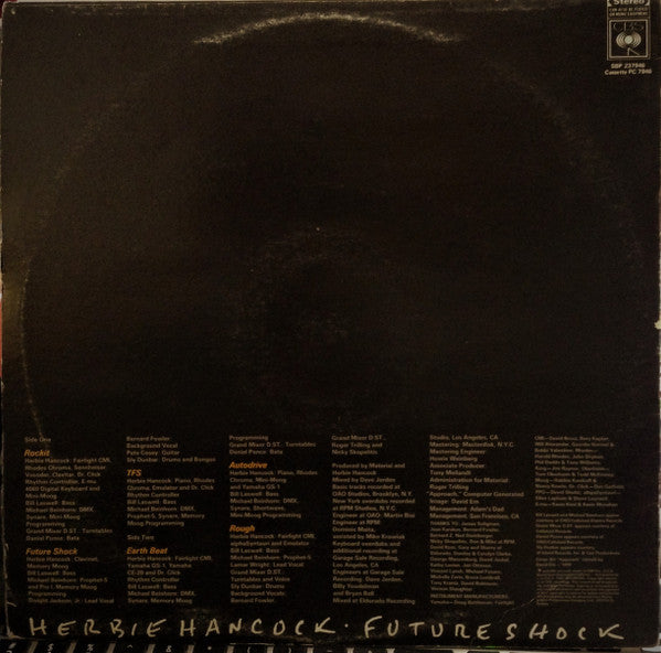 Herbie Hancock – Future Shock LP vinyl record, image 2 of 6