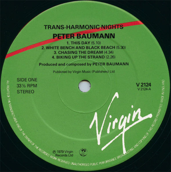 Peter Baumann – Trans Harmonic Nights LP vinyl record, image 3 of 4