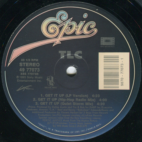TLC – Get It Up 12" vinyl record, image 2 of 3