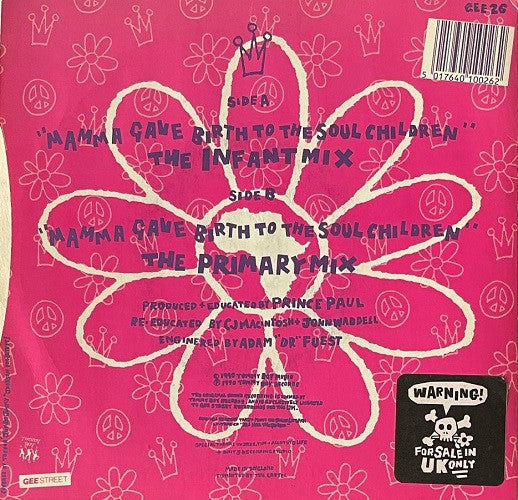 Queen Latifah, De La Soul – Mamma Gave Birth To The Soul Children (The New School Mixes - Re-educated By CJ Macintosh + John Waddell) 7" vinyl record, image 2 of 4
