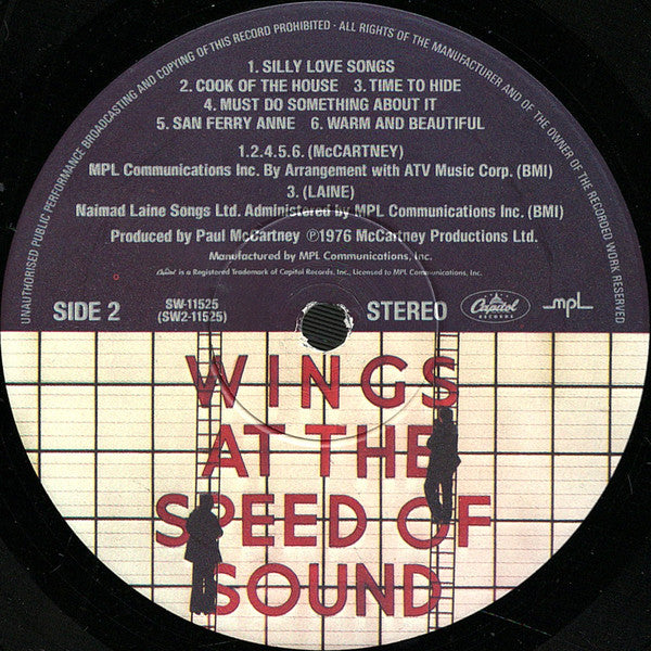Wings – Wings At The Speed Of Sound LP vinyl record, image 4 of 7