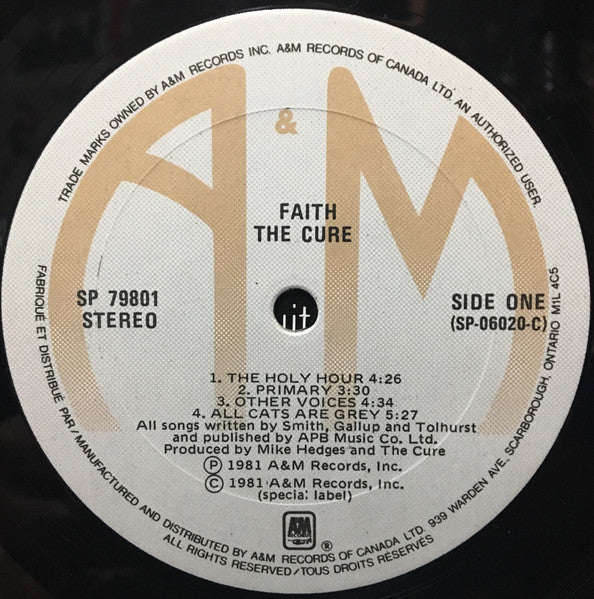 The Cure – Faith LP vinyl record, image 3 of 4