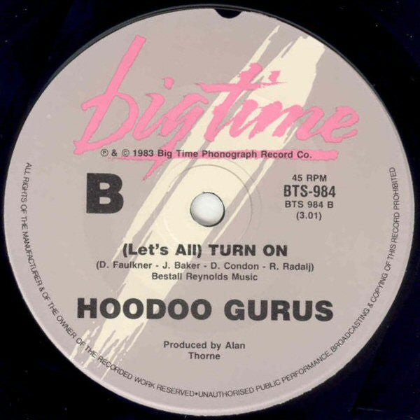 Hoodoo Gurus – Tojo 7" vinyl record, image 4 of 4