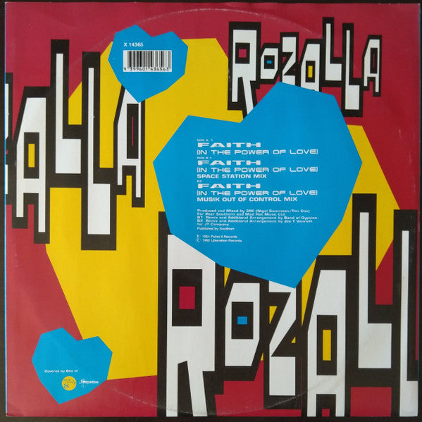 Rozalla – Faith (In The Power Of Love) 12" vinyl record, image 2 of 4