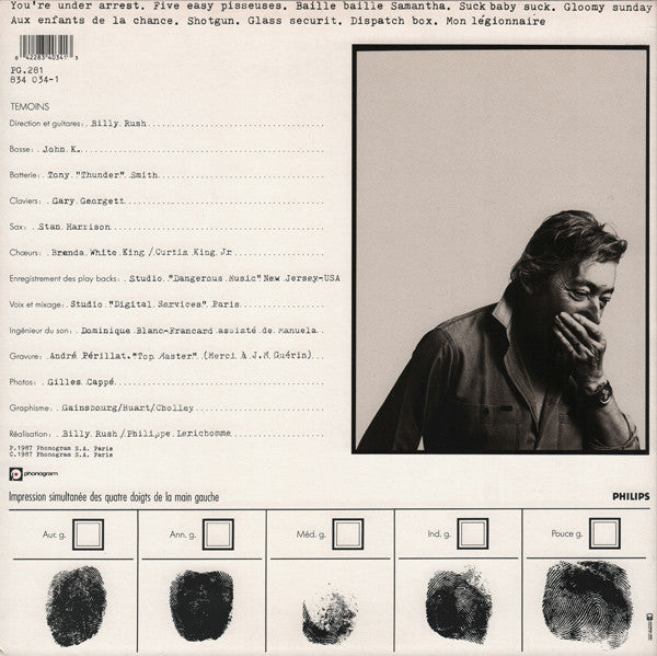 Serge Gainsbourg – You're Under Arrest LP vinyl record, image 2 of 10