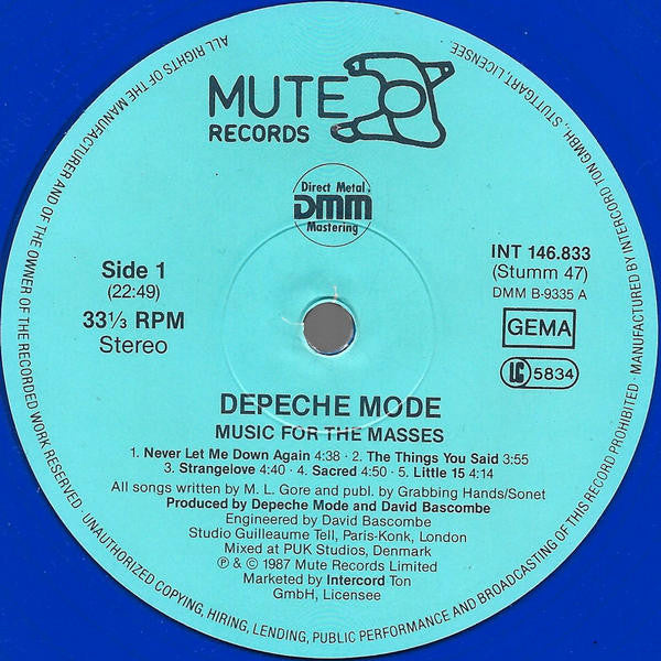 Depeche Mode – Music For The Masses LP vinyl record, image 3 of 10